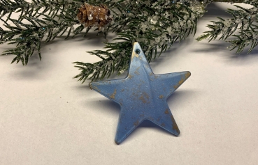 Acrylstern hellblau mit Goldsprenkel